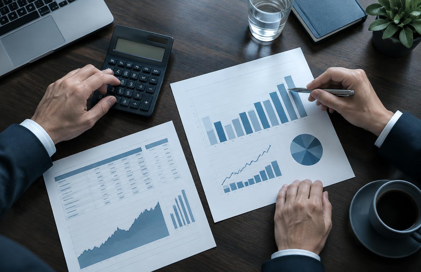 Analyse d'indicateurs financiers et de coefficients de valorisation sur un bureau